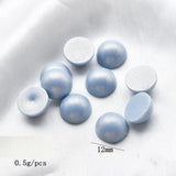 100 PCS 12mm Resin Half Round Beads DIY Jewelry Making