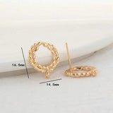 16.5MM 14K Plated Bee Stud Earrings for DIY Jewelry Making