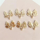 20 PCS Metal Alloy KC/Silver Plated Leaf Charms Pendant DIY Jewelry