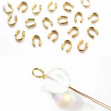 40PCS 18k Plated Horseshoe Buckle U-shaped DIY Accessories