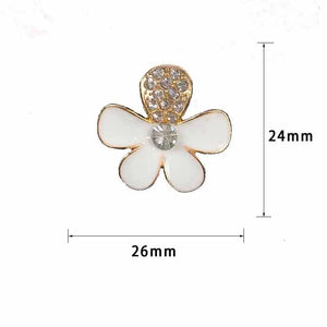 5Pcs Metal Pearl Enamel Buttons for Garment Clothing Accessories