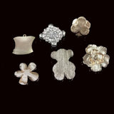 5Pcs Metal Pearl Enamel Buttons for Garment Clothing Accessories