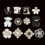 5Pcs Metal Pearl Enamel Buttons for Garment Clothing Accessories