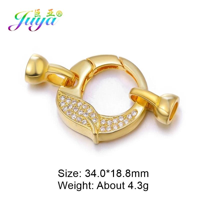 DIY Pearls Bracelet Necklace Making Spring Clasps