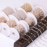 1 Meter 14K Plated Pearl Beads Chains DIY Jewelry Findings