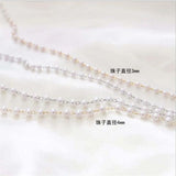 1 Meter 14K Plated Pearl Beads Chains DIY Jewelry Findings