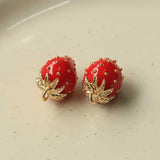 27*18mm Red Strawberry Charms for DIY Jewelry Making