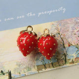 27*18mm Red Strawberry Charms for DIY Jewelry Making