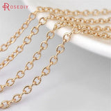 2M Champagne Plated Oval Link Chains for DIY Jewelry