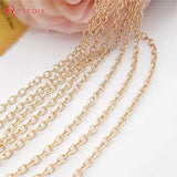 2M Champagne Plated Oval Link Chains for DIY Jewelry