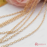2M Champagne Plated Oval Link Chains for DIY Jewelry