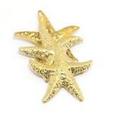 20Pcs Single Hole Starfish DIY Earring Necklace Pendant Brass Jewelry