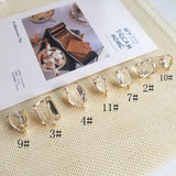 Crystal Ear Pin DIY Accessory with Pure Silver Alloy