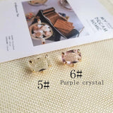 Crystal Ear Pin DIY Accessory with Pure Silver Alloy