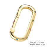 Rainbow Rhinestone Push Clasps for DIY Necklace Making