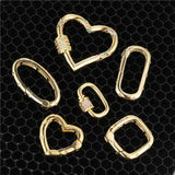 Rainbow Rhinestone Push Clasps for DIY Necklace Making