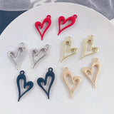 10pcs Heart Shape Charms Silver Pendants for DIY Jewelry Making