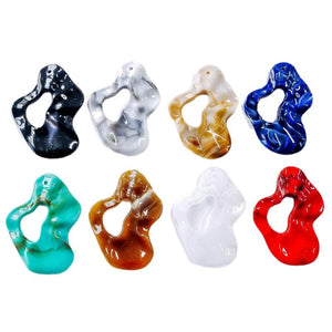 8pcs Acrylic Resin Eardrop Pendant Mixed Colors DIY Jewelry Making