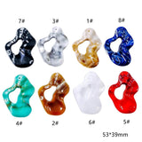 8pcs Acrylic Resin Eardrop Pendant Mixed Colors DIY Jewelry Making