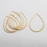 10pcs Raw Brass Teardrop Link Charms for DIY Earrings Making