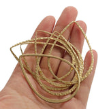 10pcs Raw Brass Teardrop Link Charms for DIY Earrings Making