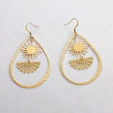 10pcs Raw Brass Teardrop Link Charms for DIY Earrings Making