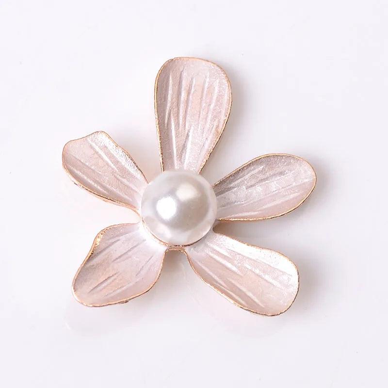10 PCS Metal Alloy Coated Oil Flowers DIY Jewelry Making