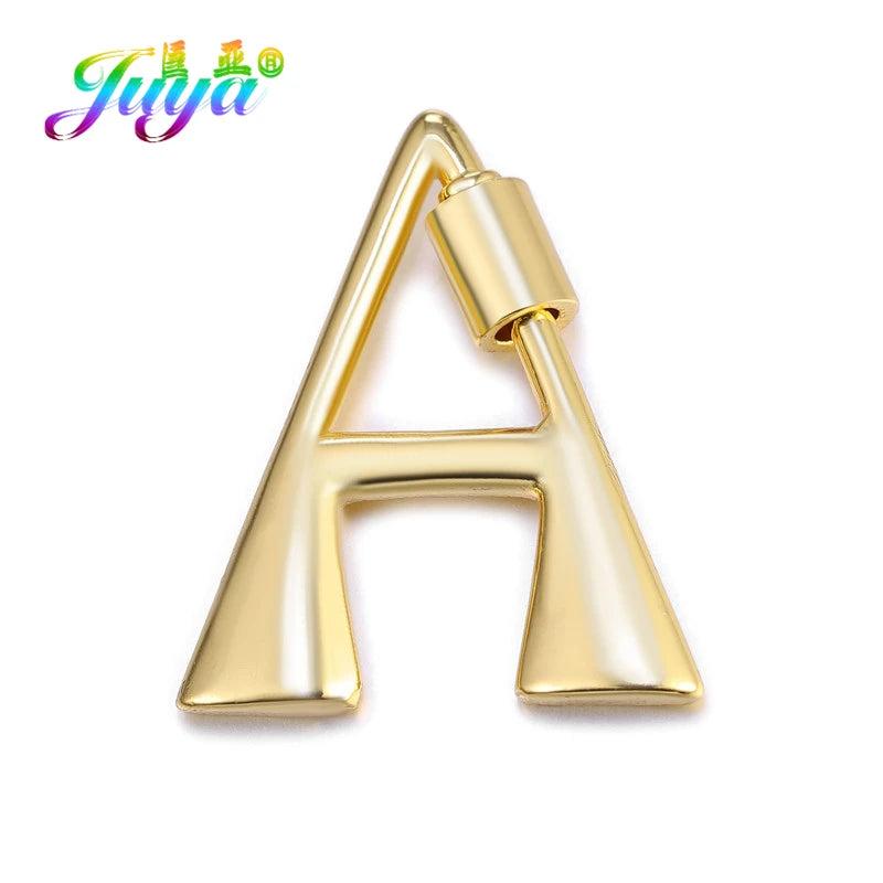 DIY Pendant Jewelry Making Accessories Supplies 26 Alphabet Letters Fastener