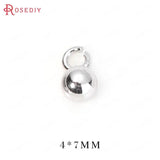 4/5/6/8/10MM 24K Brass Ball Beads Charms End Beads High DIY Jewelry Findings