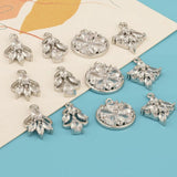 6Pcs CZ Charms/Rhodium Earrings Pendants/Jewelry Findings Components