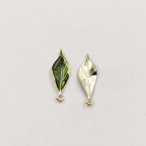 10 PCS Enamel Leaves Flowers Charms for DIY Jewelry Making