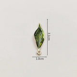 10 PCS Enamel Leaves Flowers Charms for DIY Jewelry Making