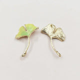10 PCS Enamel Leaves Flowers Charms for DIY Jewelry Making