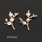 10 PCS Metal Alloy KC Shell Pearl Flowers DIY Jewelry Making Material
