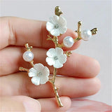 10 PCS Metal Alloy KC Shell Pearl Flowers DIY Jewelry Making Material