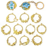 10 Pcs Open Bezel Blank Frame Pendants DIY Resin Jewelry Making