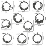 10 Pcs Open Bezel Blank Frame Pendants DIY Resin Jewelry Making