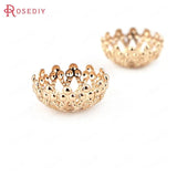10PCS 12MM Champagne Plated Brass Beads Caps Tassel DIY Jewelry Accessories