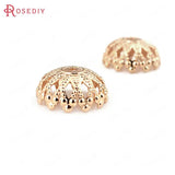 10PCS 12MM Champagne Plated Brass Beads Caps Tassel DIY Jewelry Accessories