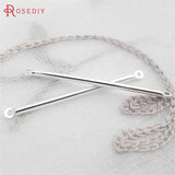 20PCS 45MM Champagne Plated Brass 2 hole Connect Rod Charms