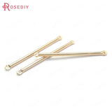 20PCS 45MM Champagne Plated Brass 2 hole Connect Rod Charms