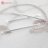 20PCS 45MM Champagne Plated Brass 2 hole Connect Rod Charms