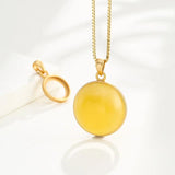 S925 Silver Necklace Pendant Holder for Wax Inlay DIY