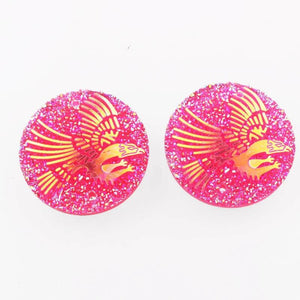 Taidian Aboriginal Resin Round Rhinestones for Jewelry Maker 25mm 10pcs/20pcs