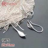 10PCS 25*11MM 24K Plated Brass Calla Earring Hook Jewelry Findings