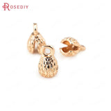 10PCS 4x7MM Champagne Plated Brass Cord Wire Clasps for DIY Jewelry