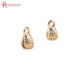 10PCS 4x7MM Champagne Plated Brass Cord Wire Clasps for DIY Jewelry