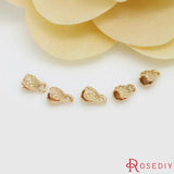 10PCS 4x7MM Champagne Plated Brass Cord Wire Clasps for DIY Jewelry