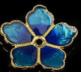 10pcs Alloy Enamel Flower Charms Silver Plated Bead Caps for DIY Jewelry