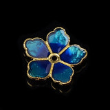 10pcs Alloy Enamel Flower Charms Silver Plated Bead Caps for DIY Jewelry
